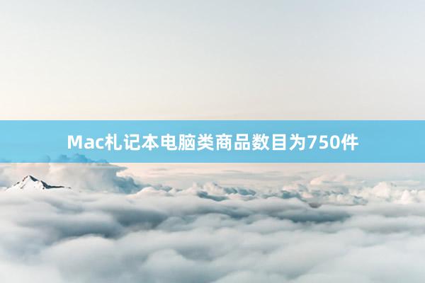 Mac札记本电脑类商品数目为750件